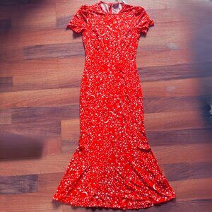 Red Moon & Stars Maxi Dress